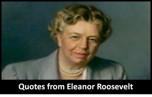 Quotes and sayings from Eleanor Roosevelt